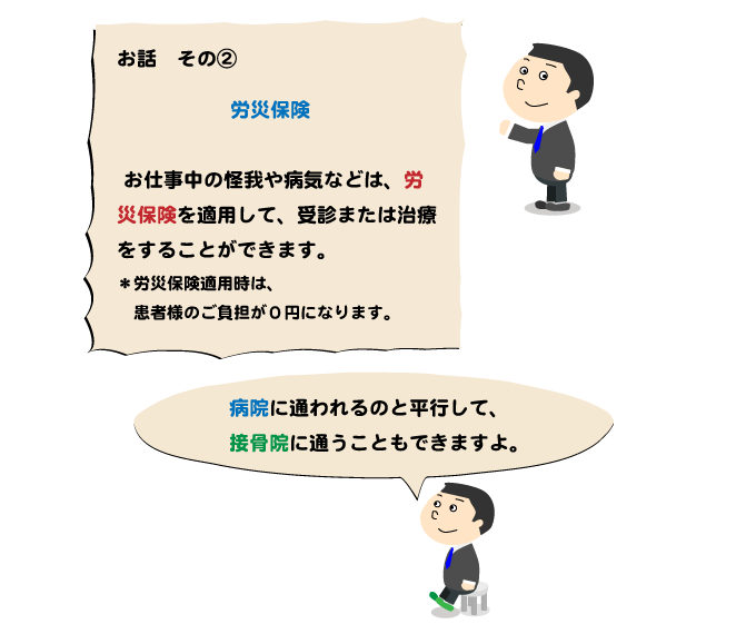 うしき接骨院,労災保険